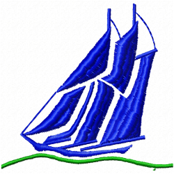 Boats Embroidery Design 8 Boats Embroidery Design 8